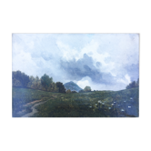 Painting "Landscape Puy de Dôme" : the puy Mary 1880 cf Dardoize by L. Henry