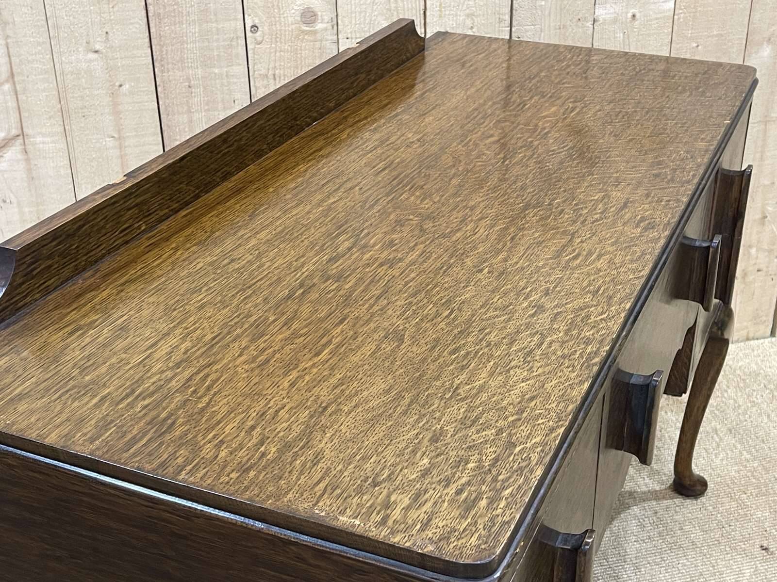 English Chippendale oak desk from the 1930s