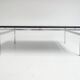 Glass coffee table by Jean René Talopp, 1970s