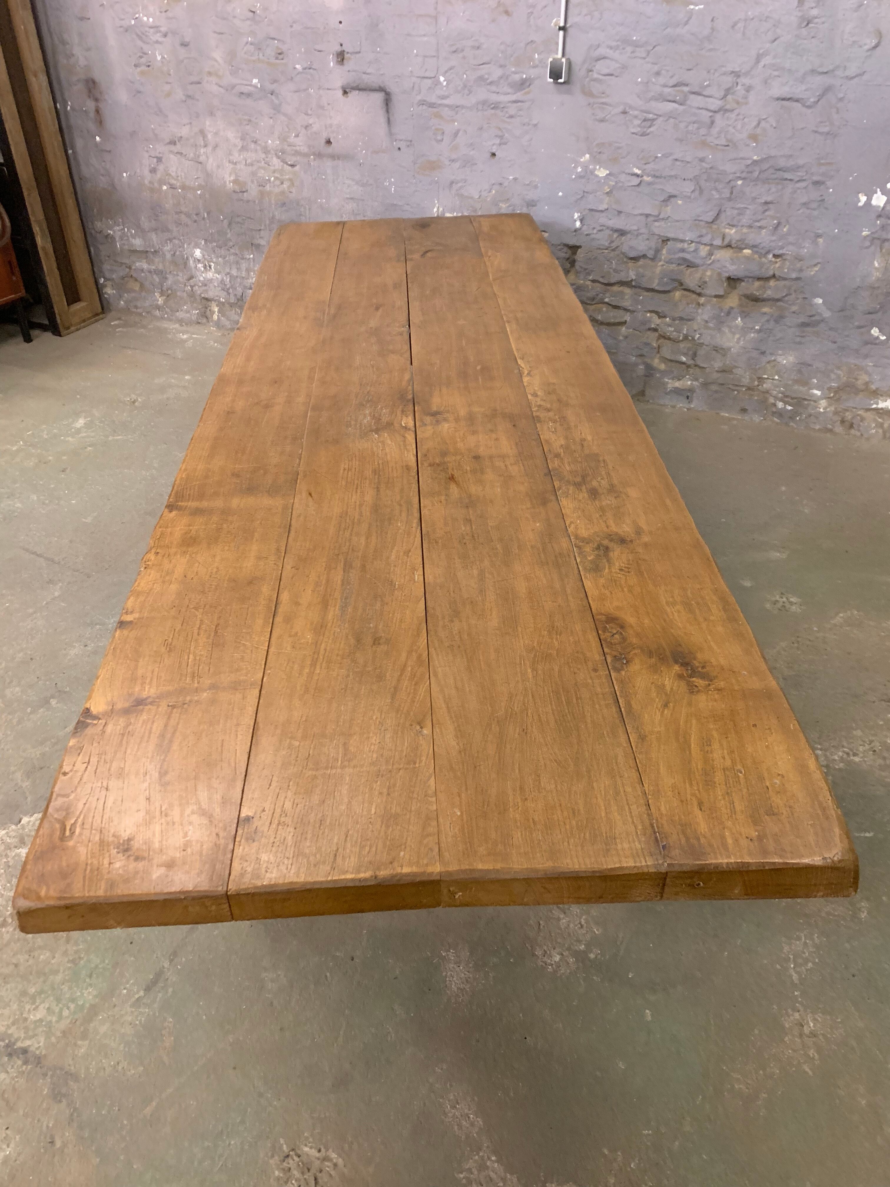 Old farm table 3.20 m elm and oak