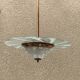 Copper and glass hanging lamp with his Ezan glass disc