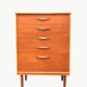 Tall teak chest of drawers from the 1960s