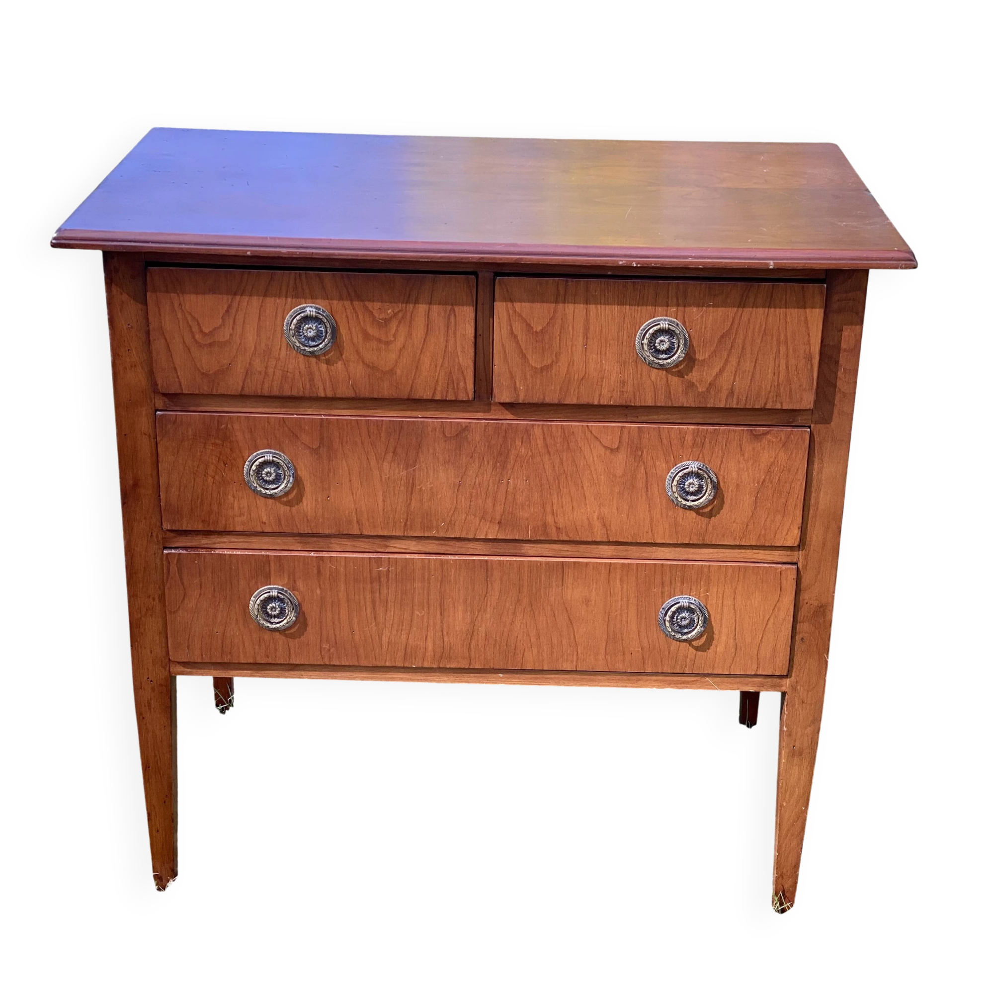 Small vintage 1970s chest of drawers with 4 drawers.