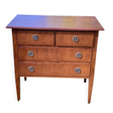 Small vintage 1970s chest of drawers with 4 drawers.