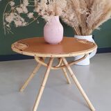 Rattan side table, 1950's