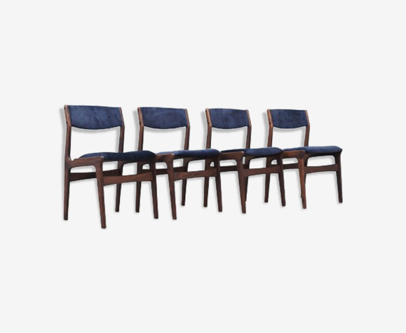 Ensemble de quatre chaises en chêne, design danois, années 70, fabriqué par Nova