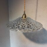 Vintage chiseled glass pendant light