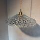 Vintage chiseled glass pendant light