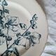 Old mismatched flat plates in iron earth earthenware accompanied by a dish