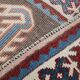 Pink & Blue Long Turkish Vintage Runner Rug, 80x398Cm