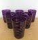 6 Murano art goblet glasses tricolor spirals