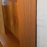 Bibliothèque haute en teck style rétro vintage milieu du siècle avec intérieur bureau par G-Plan