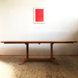 Oval danish mid-century extendable teak dining table by Rasmus, 1960s