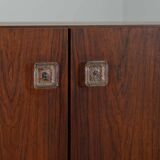 Fristho Franeker Vintage Design Rosewood Cabinet with Glass Handgrips 60s