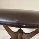 Vintage 60s tripod oak stool