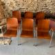 Ensemble de 6 fauteuils - Bois & métal -