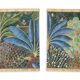 Painted canvas depicting monkeys on a fruit tree. Contemporary.