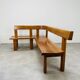 Banc d’angle Pierre Chapo S35 en orme