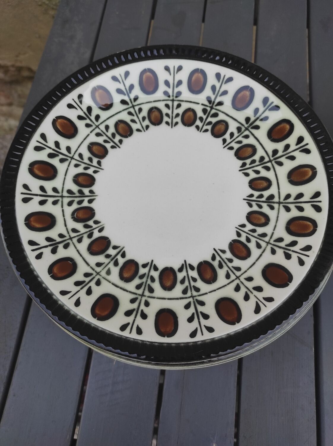 10 flat plates Boch la Louvière 60s