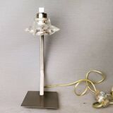 Chromed metal halogen dimmer desk lamp