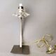 Chromed metal halogen dimmer desk lamp