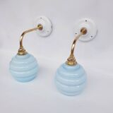 Swan neck and cloud glass wall lights