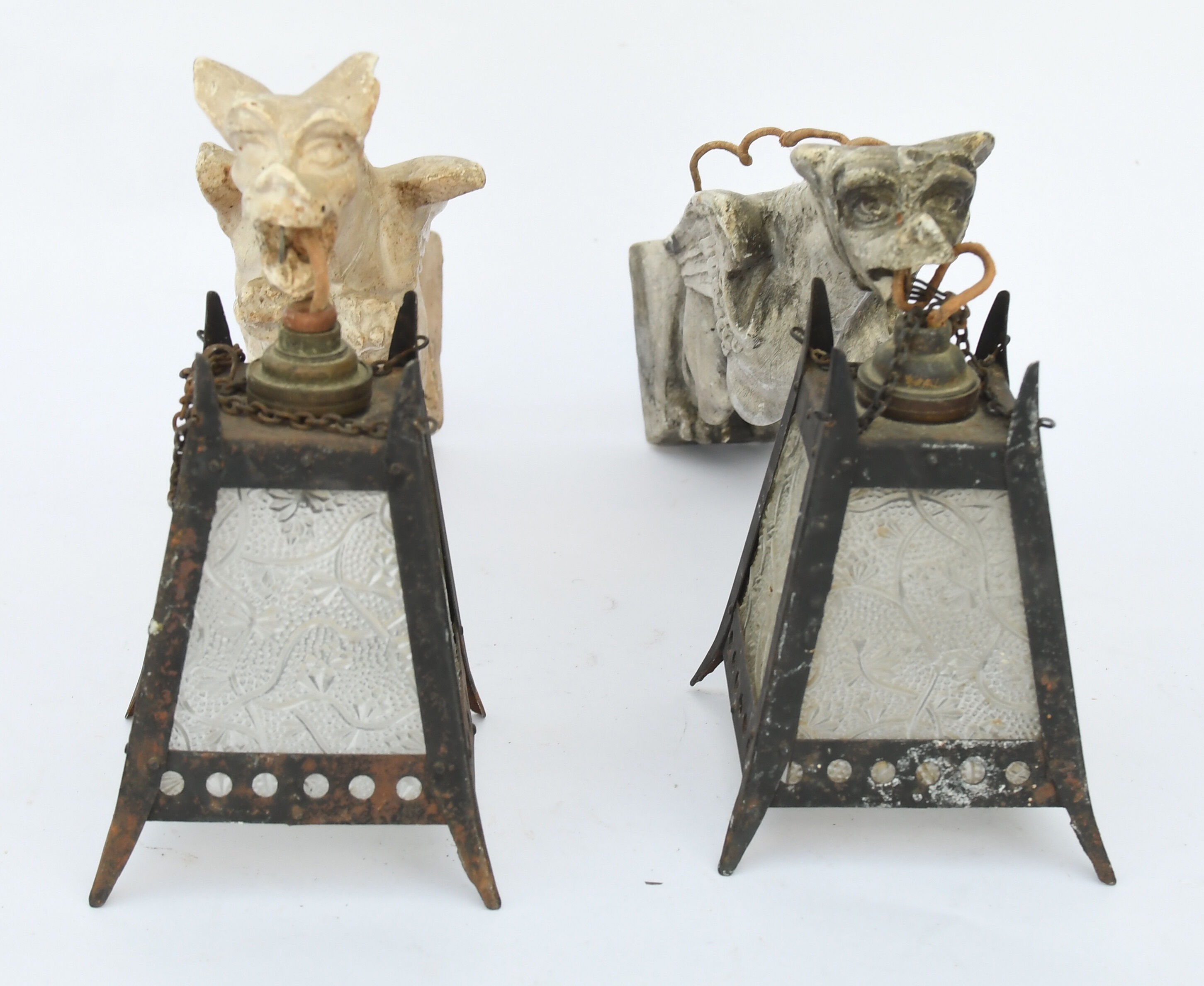 Pair of plaster sconces
