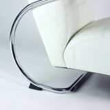 1930s Chrome & Leather Armchair By Hynek Gottwald, Czechoslovakia