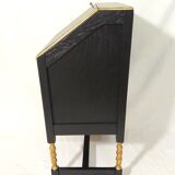 Small secretary with black and gold lid