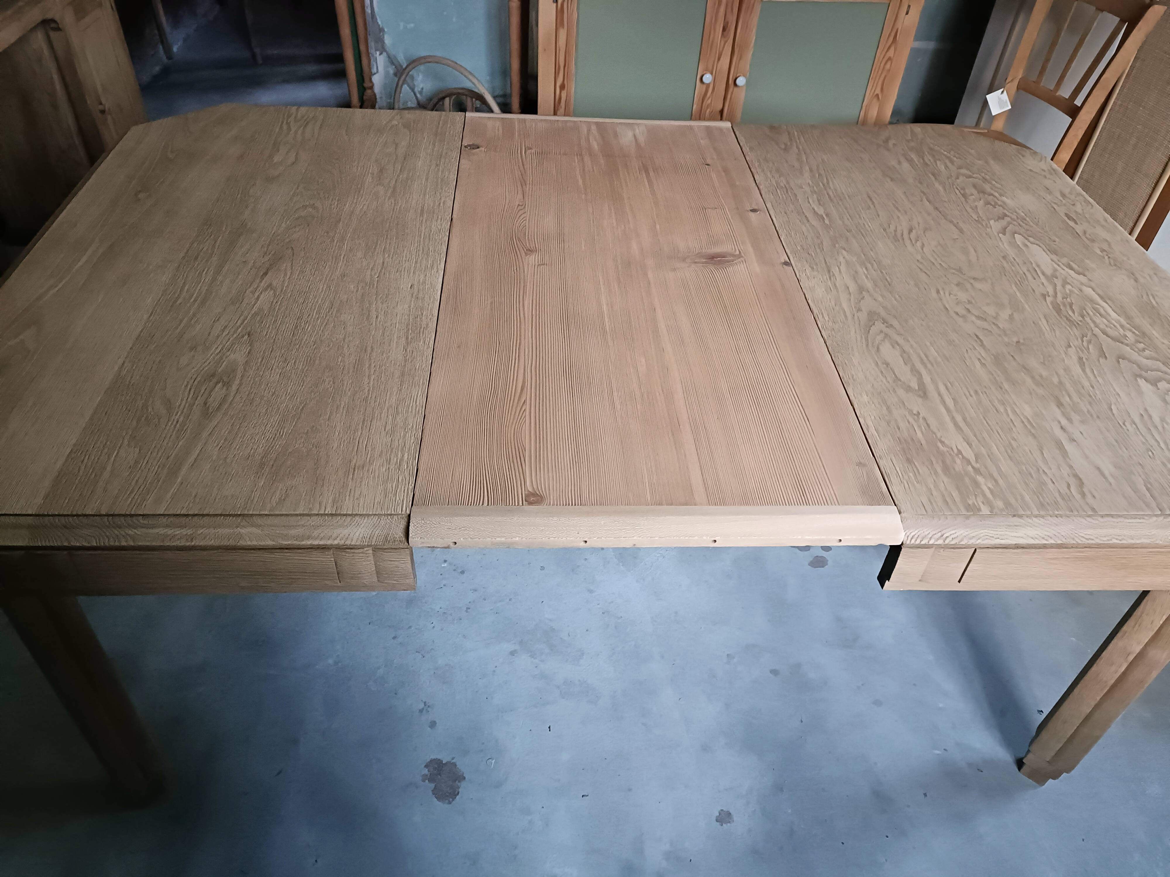 Renovated Art Deco dining table with extension.