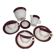 Vintage coffee service for 3 people in cream white with gold burgundy edging