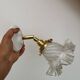 Vintage tulip wall lamp in white and transparent glass