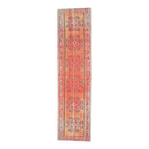Tapis couloir en laine turc oushak vintage fait main 80x327