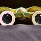 Twins Theatre / Napoleon model opera glasses in Mother-of-pearl and Golden Brass - Authentic