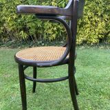Viennese curved wood armchair FISCHEL circa 1920