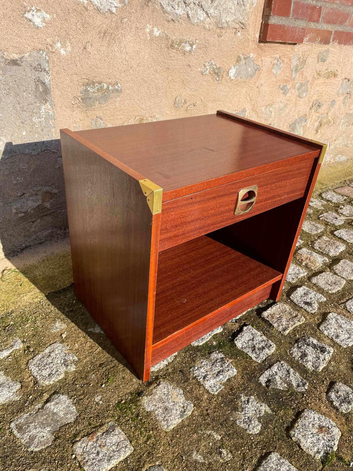 boat style nightstand / bedside table