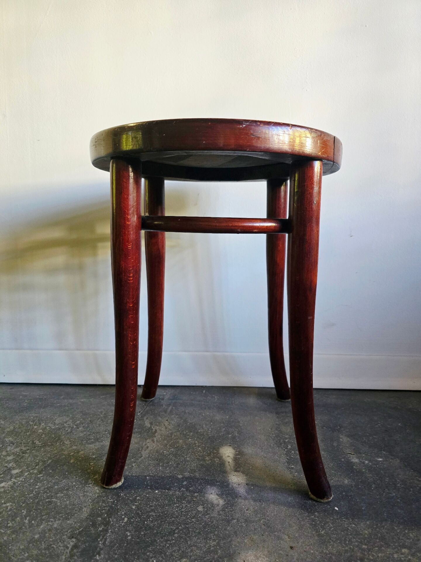Antique Trieste Bentwood Stool 1920s Österreich Beech Wood Thonet St