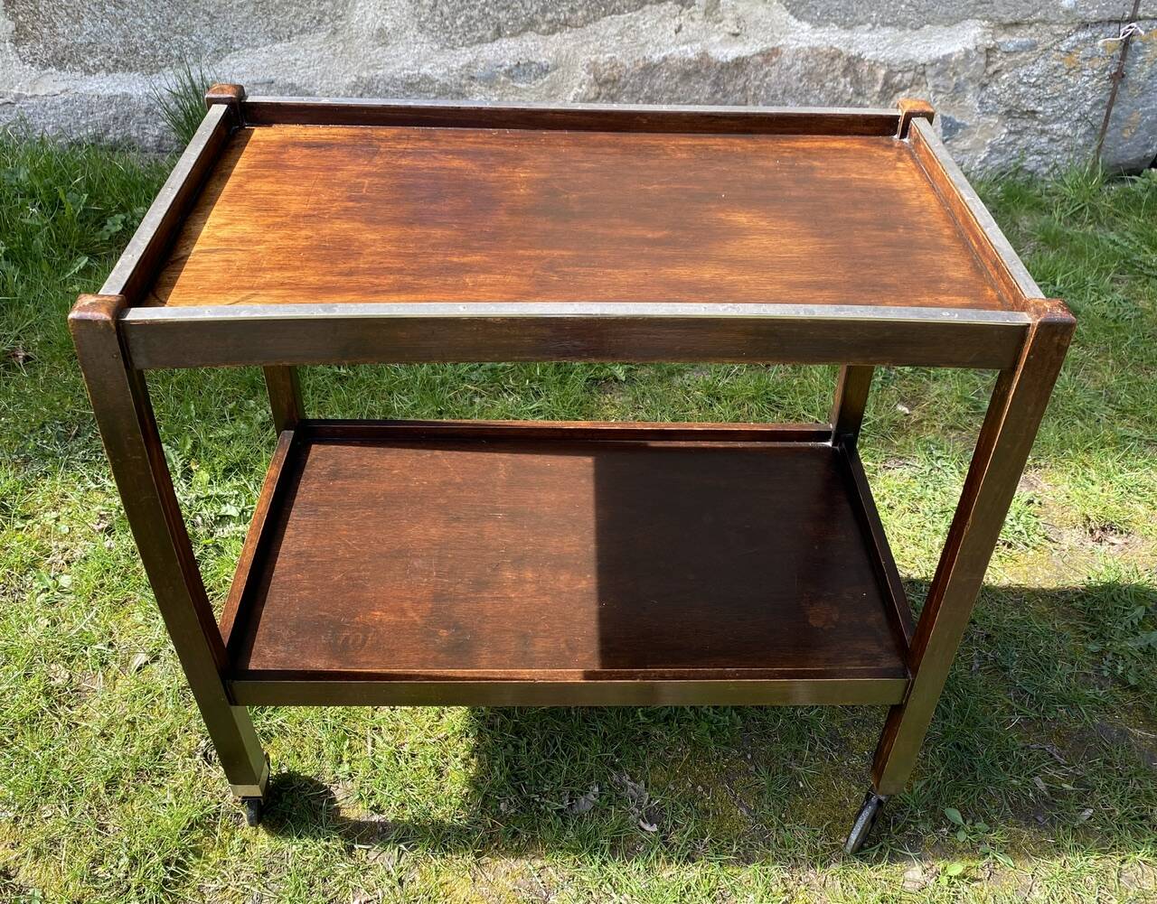 Serving trolley, rolling table, stamped ElloRolls from the 60s/70s