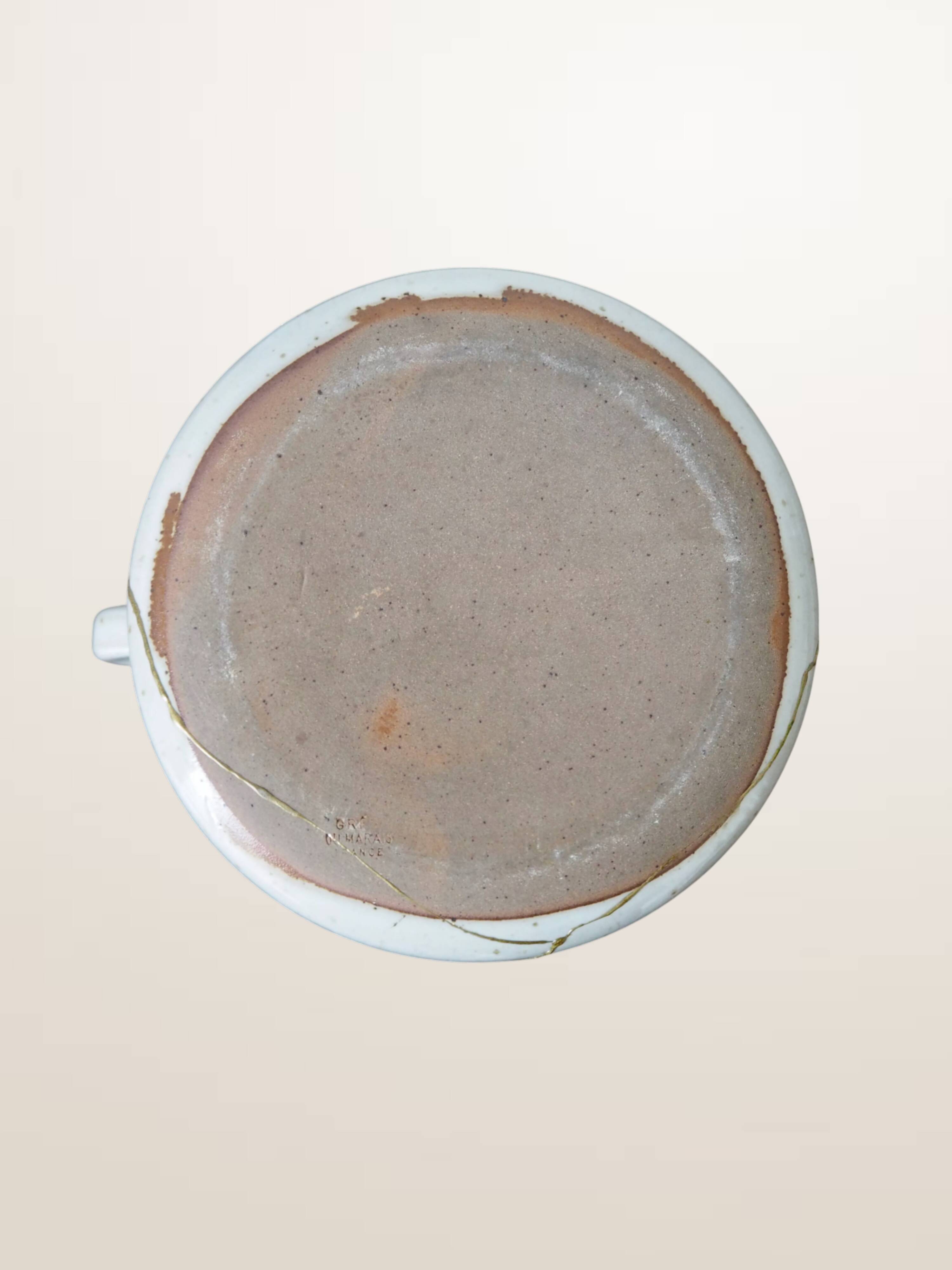 Speckled glazed stoneware soup tureen, Stoneware from the Marais.