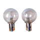 Pair of chrome wall lights 1970