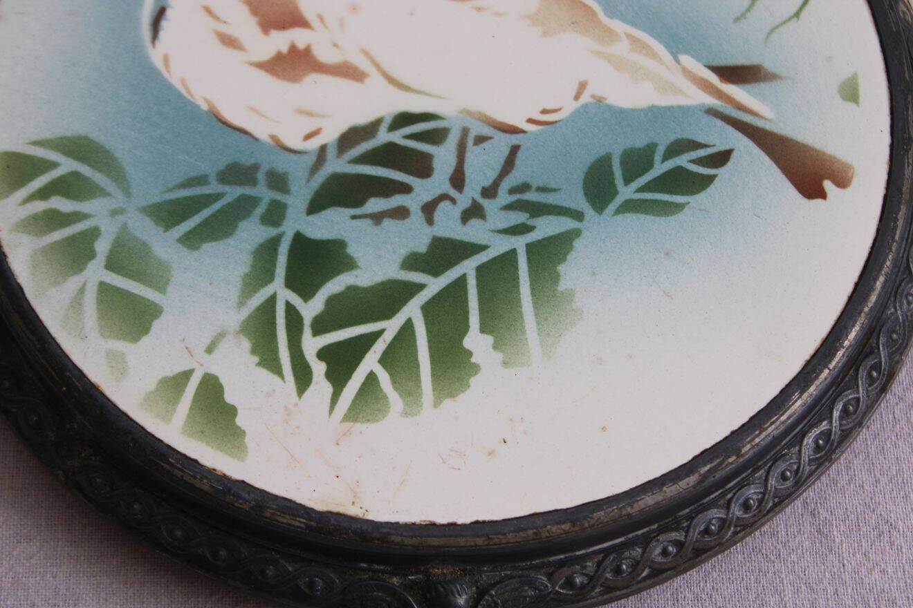 Antique ceramic trivet