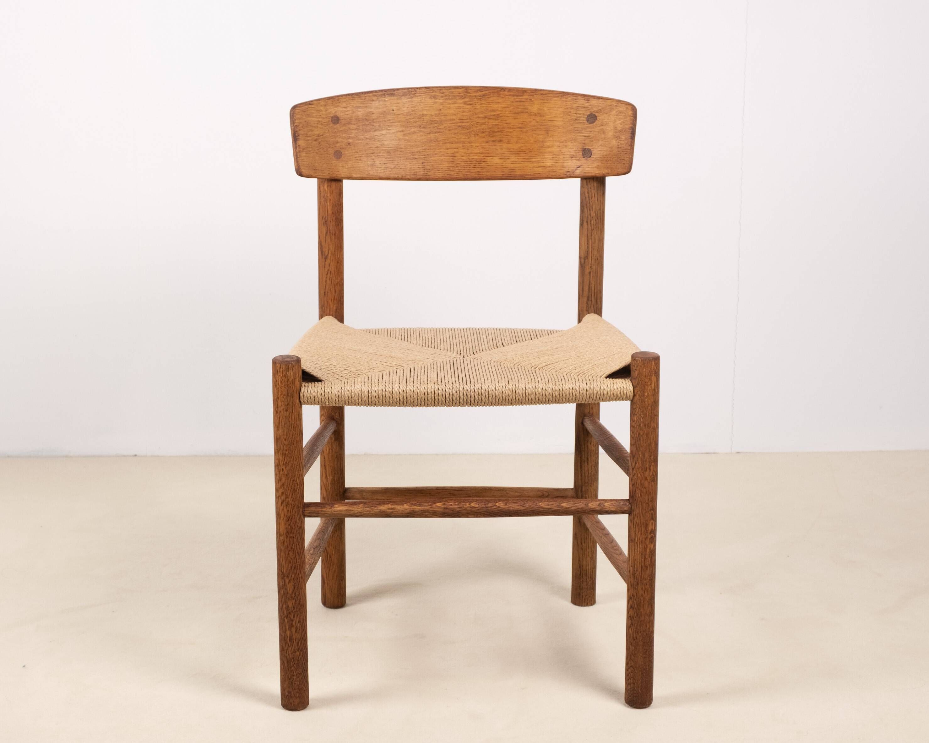 1x Børge Mogensen J39 Oak Dining Chair, FDB Møbler Denmark 1970