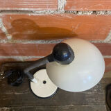 Vintage Aluminium Desk Flexo Lamp ALUMINOR White Metal + Aluminium Globe