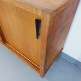 Vintage row in light oak wood from the 60s