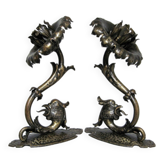 Pair of metal apliques circa 1940/50.