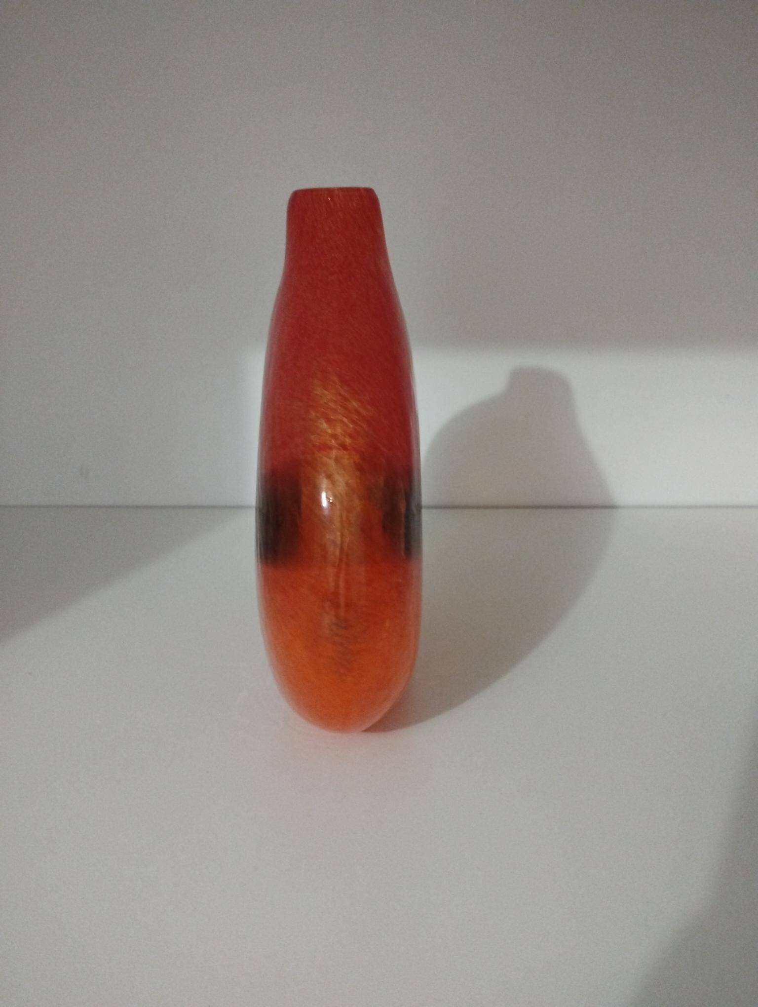 Pair or 2 glass paste vases from the 80s vintage.