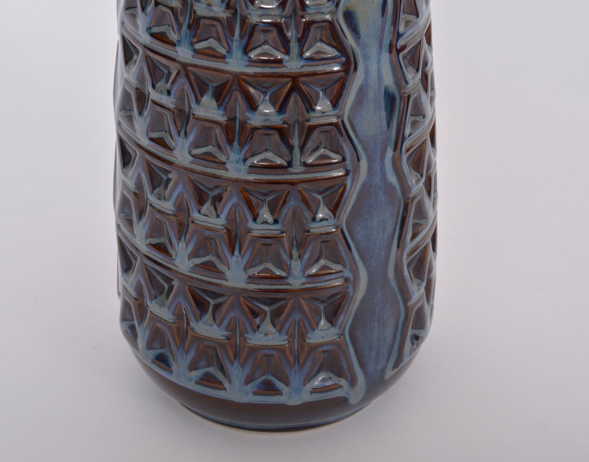 Pair of Tall Blue Mid-Century Modern Table Lamps model 3340 by Einar Johansen for Soholm