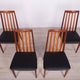 Vintage teak & leather dining chairs by Leslie Dandy for G-Plan, 1960s