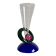 Vase XL en verre de style Memphis, années 1980