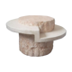 Brutalist round coffee table in Mactan stone by Magnussen PONTE